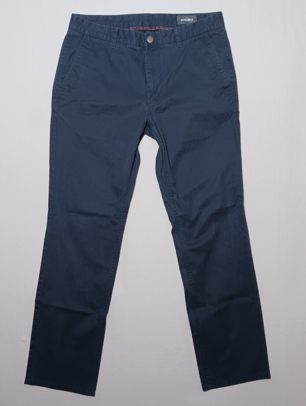 Bonobos Mens Washed Slim Straight Twill Chinos 34X32 Navy 11599